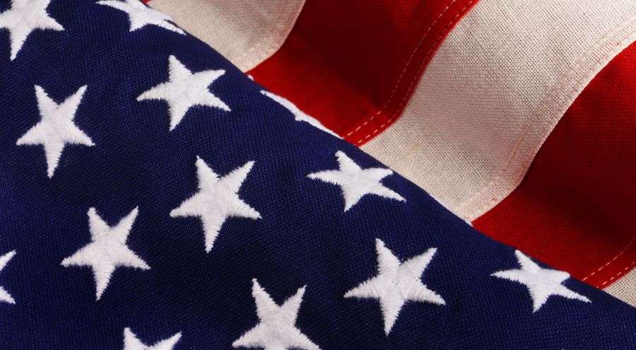 U.S. Flag close up image