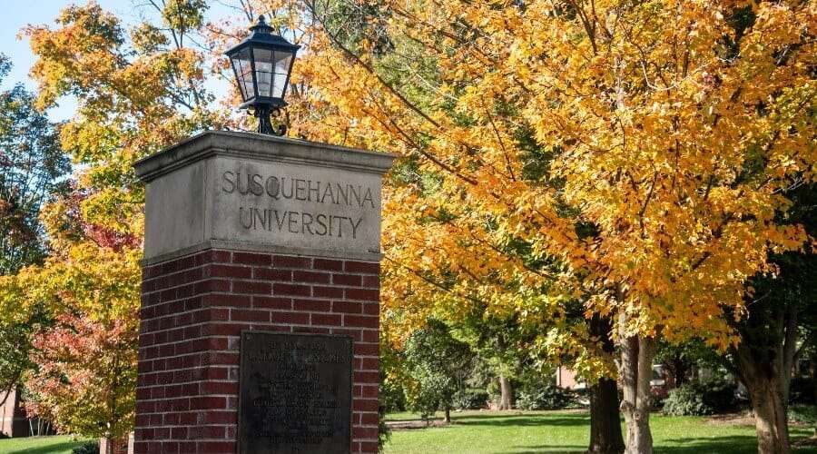 Susquehanna University signpost